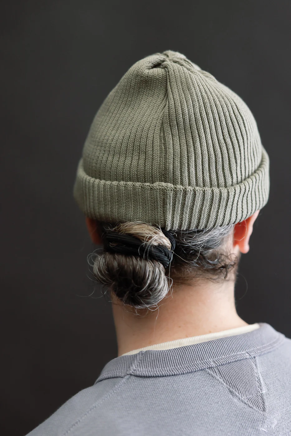 R5021 - Cotton Roll-Up Beanie - Sage - Image 5