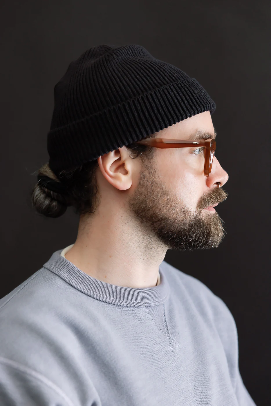 R5136 - Washi Paper & Recycled Cotton Beanie - Black - Image 3
