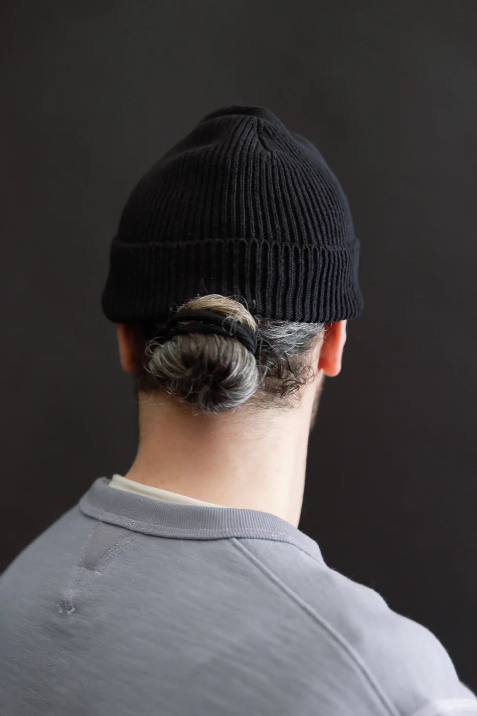 R5136 - Washi Paper & Recycled Cotton Beanie - Black - Image 4