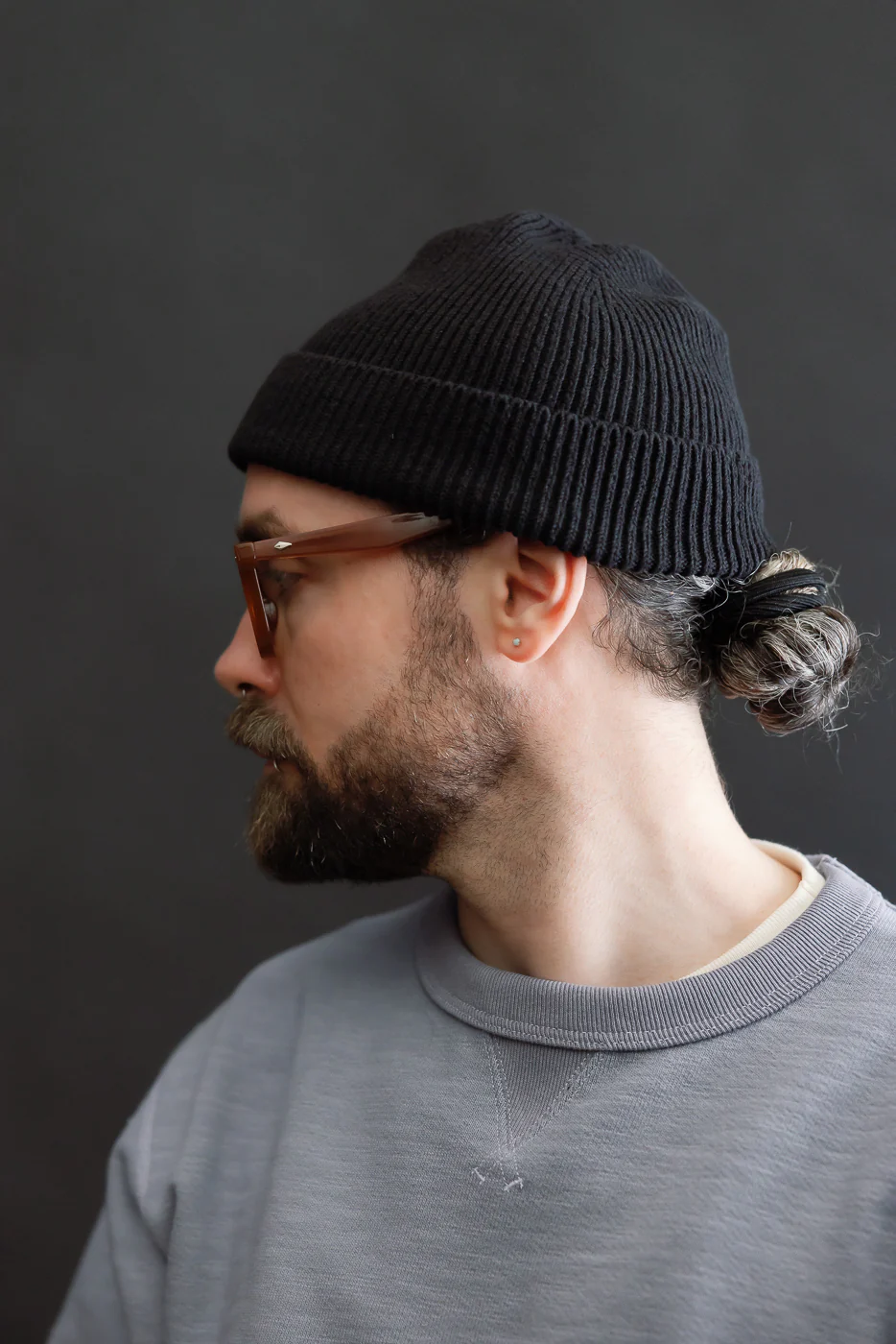R5136 - Washi Paper & Recycled Cotton Beanie - Black - Image 5