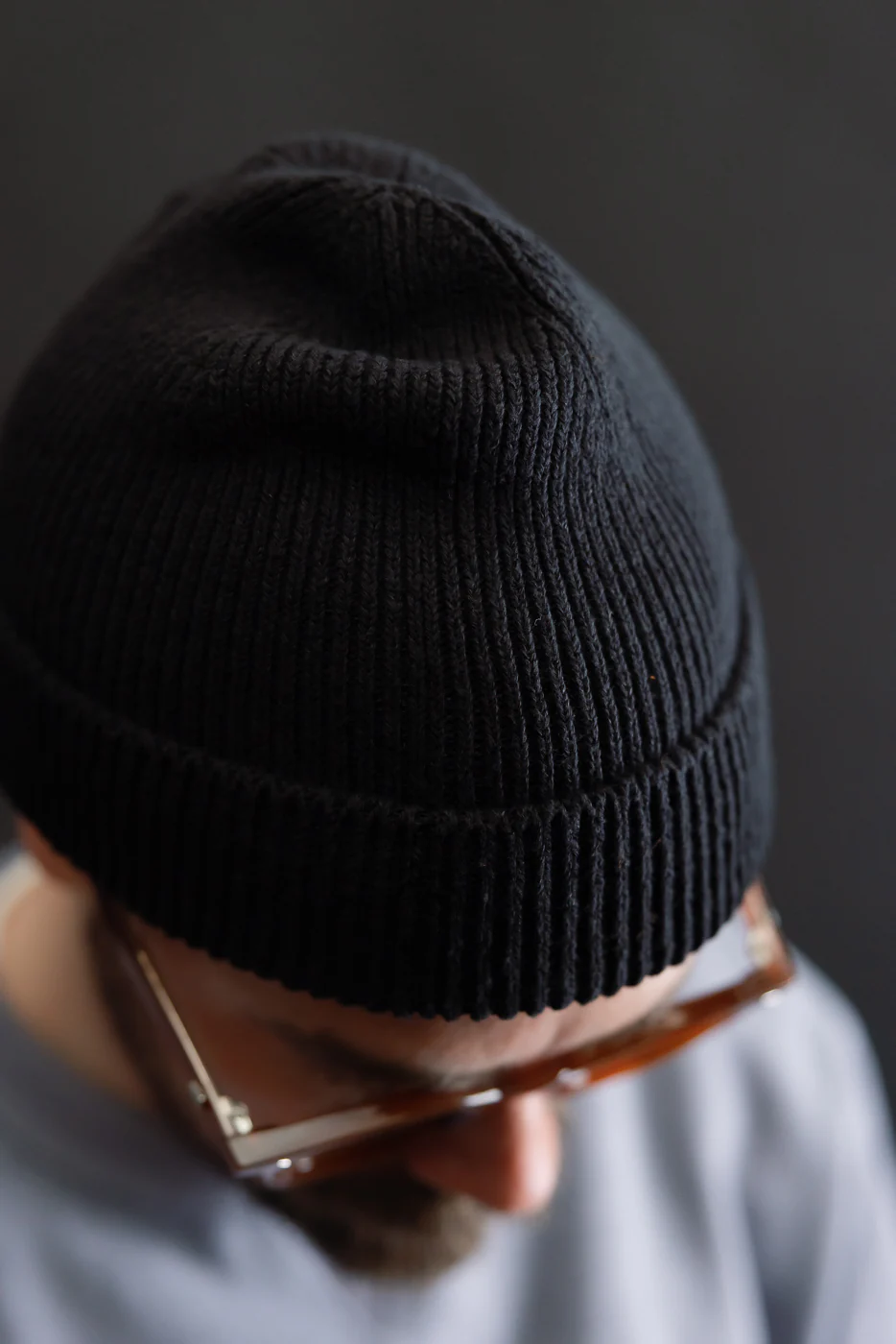 R5136 - Washi Paper & Recycled Cotton Beanie - Black - Image 6