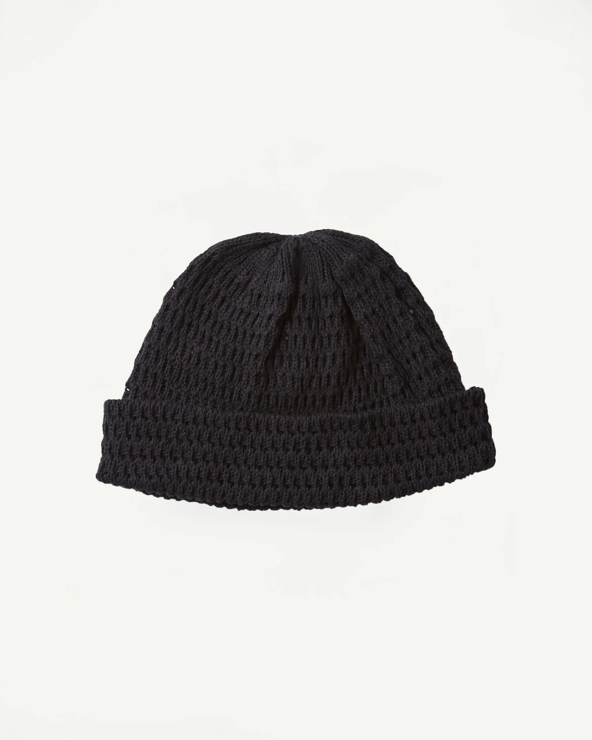 R5163 - Recycled Cotton Open Knit Beanie - Black