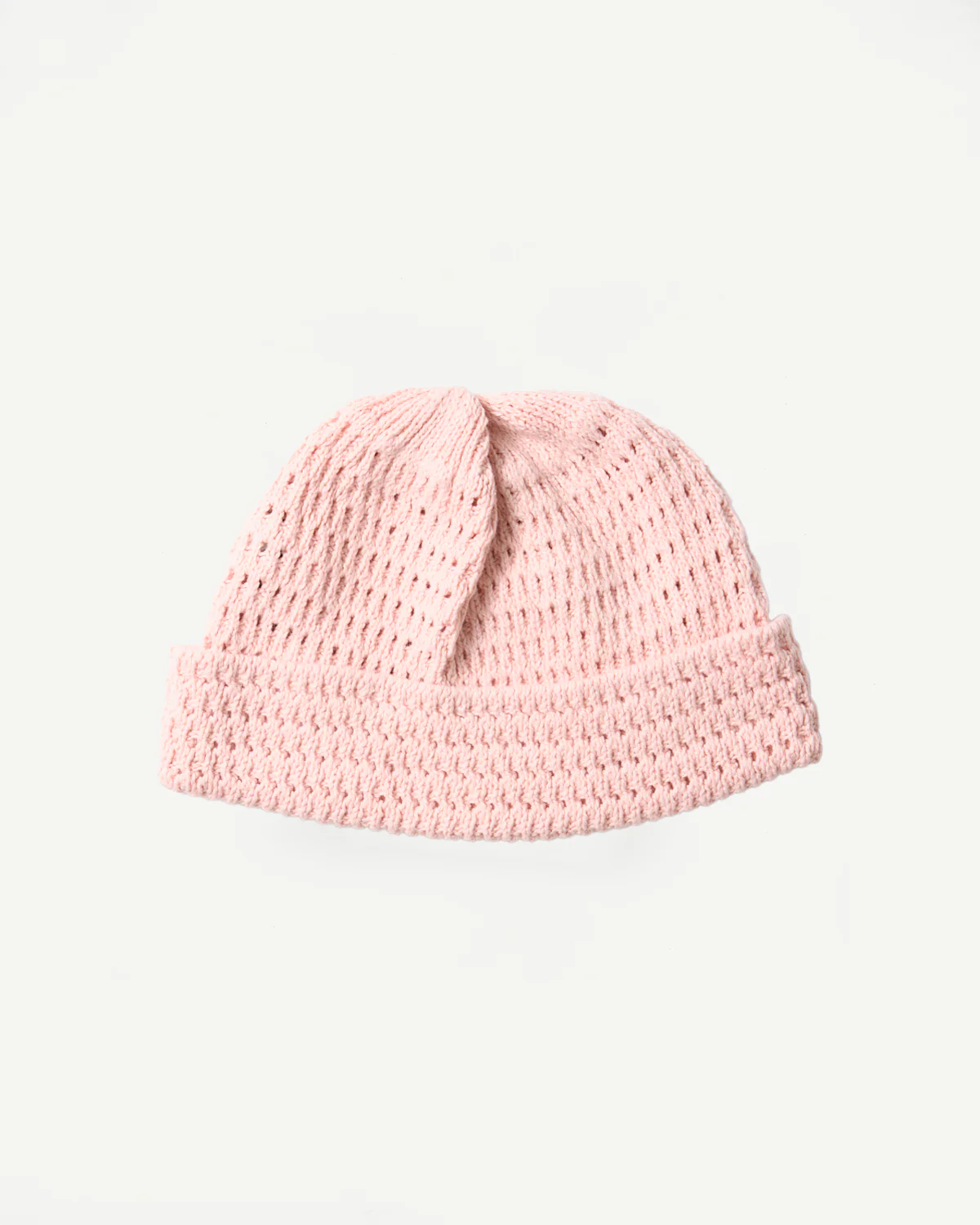 R5163 - Recycled Cotton Open Knit Beanie - Light Pink