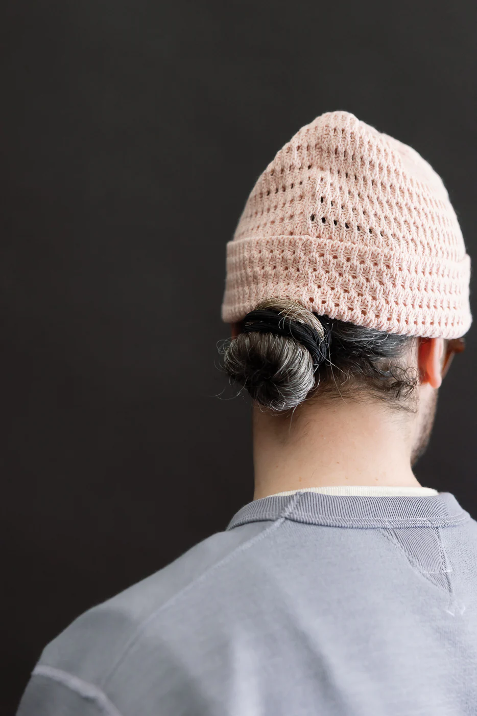 R5163 - Recycled Cotton Open Knit Beanie - Light Pink - Image 5
