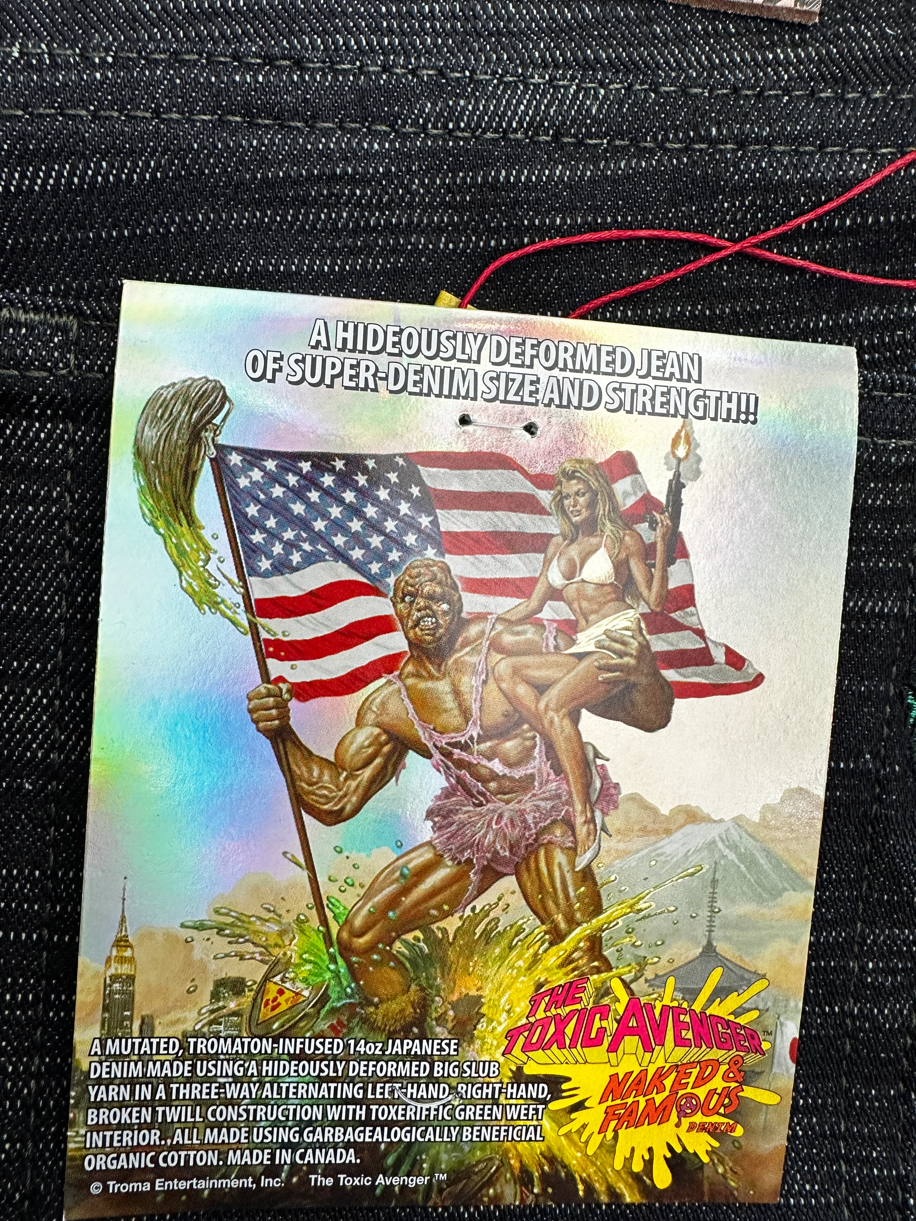 *RARE* Brand New - 14oz Toxic Avenger Deformed Denim - Weird Guy - 30 - Image 3
