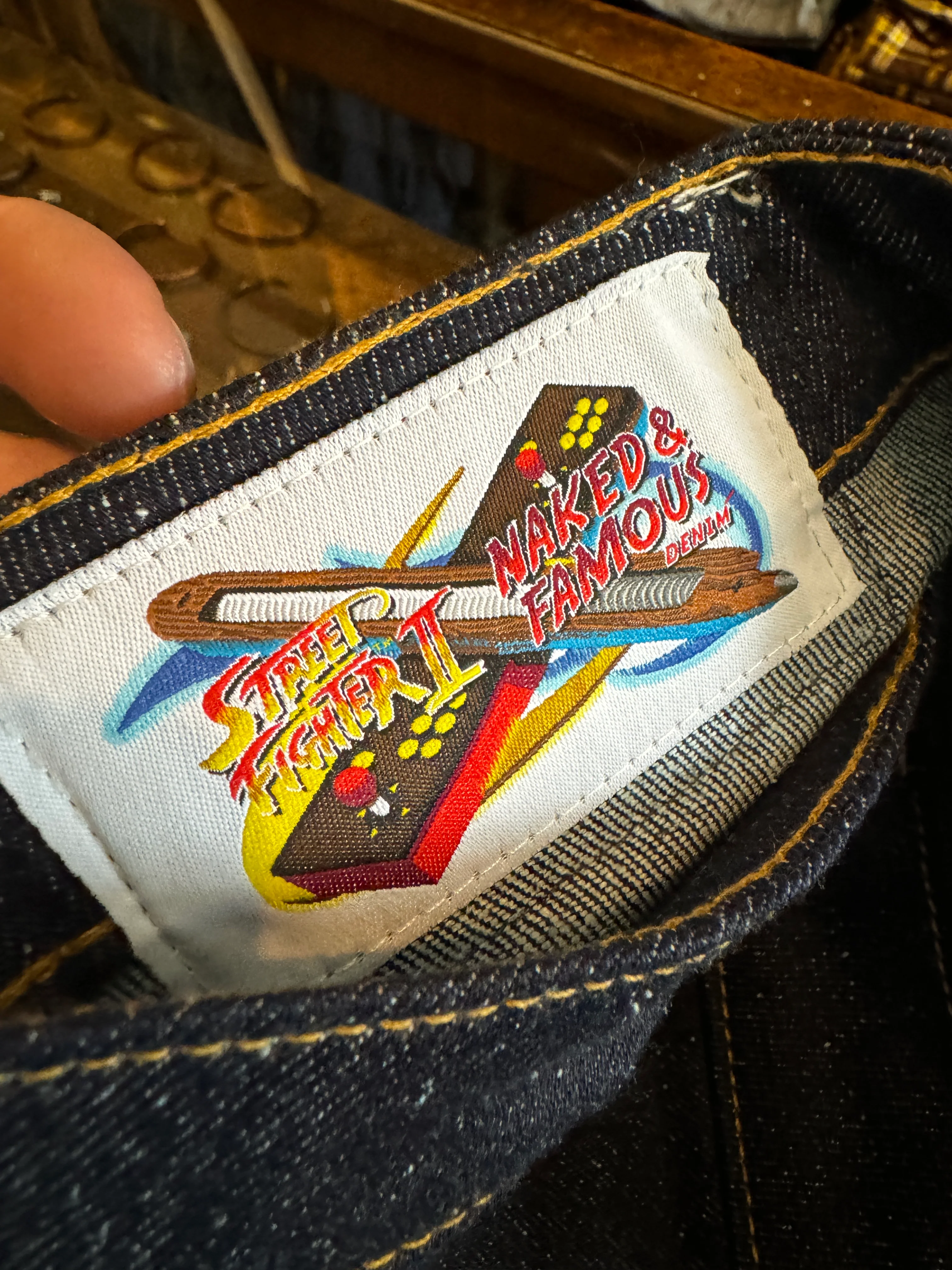 Rare** - Once Worn -Street Fighter II - Chun Li Silk Lightning Leg Neppy Denim - Super Guy - 32 - Image 5