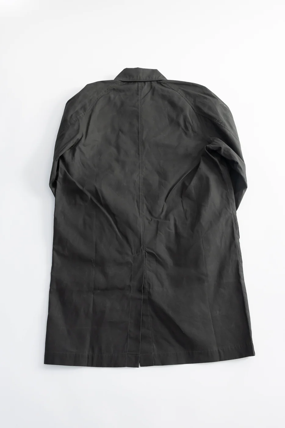 Raven Coat Coated Cotton Twill - Dark Grey - Image 5