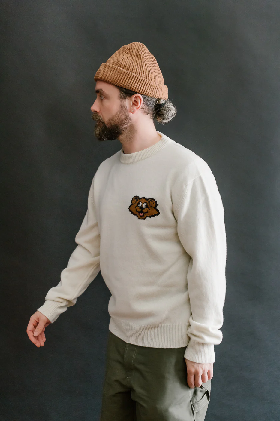 Real Shaggy Bear Pullover - Ecru - Image 14
