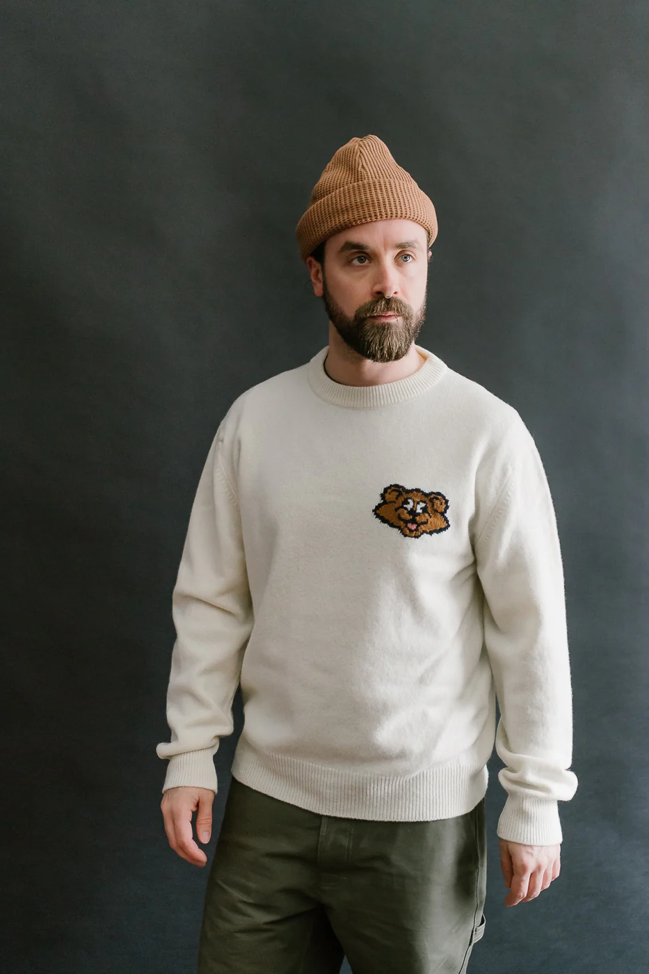 Real Shaggy Bear Pullover - Ecru - Image 15