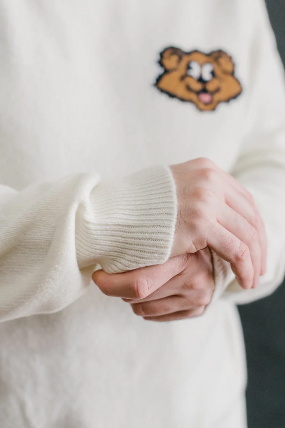 Real Shaggy Bear Pullover - Ecru - Image 19