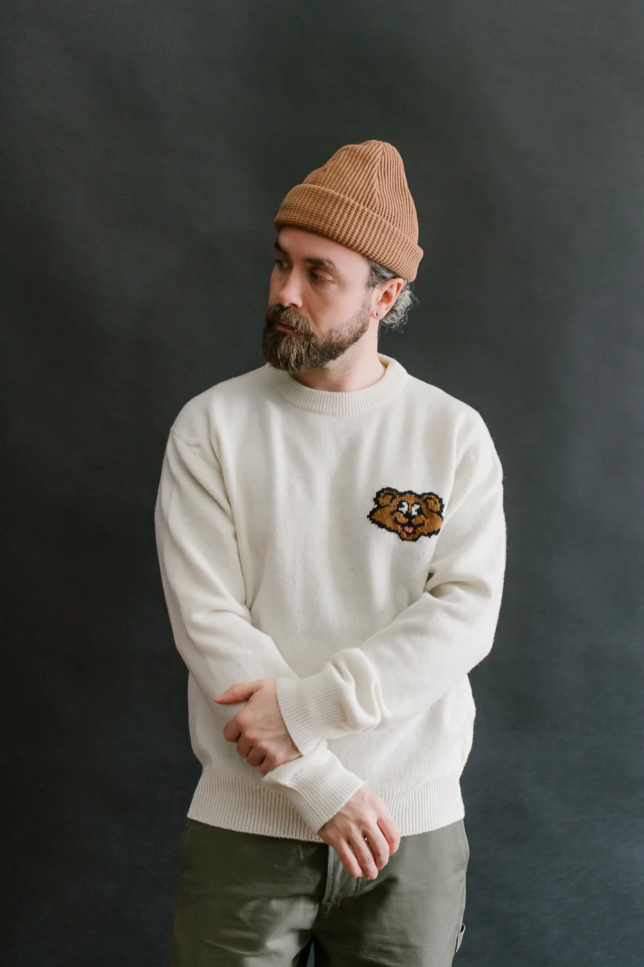 Real Shaggy Bear Pullover - Ecru - Image 9
