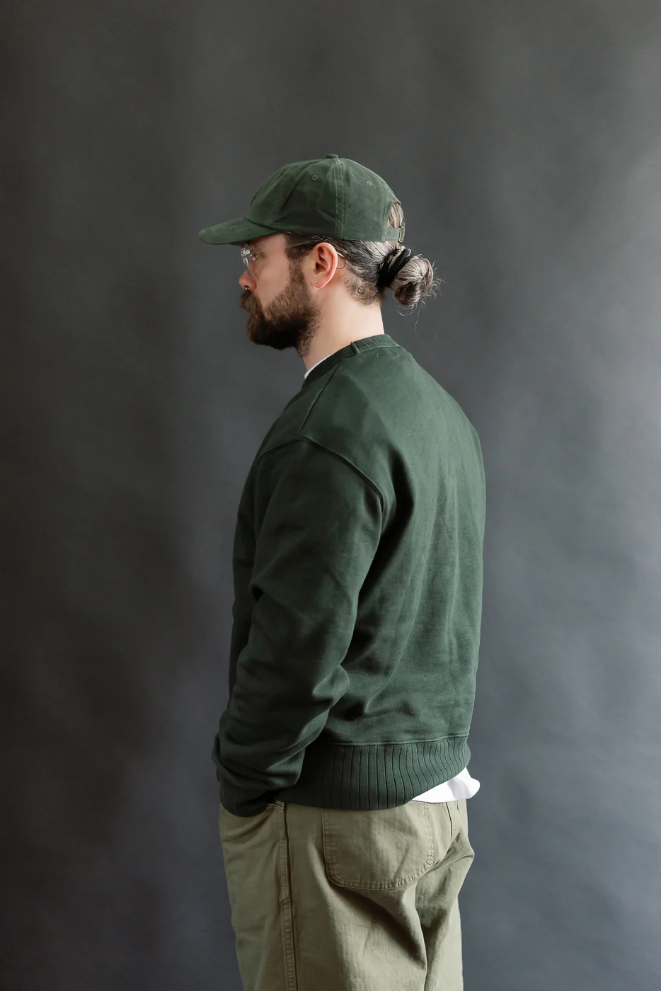 RFC01.401 - Textured Heavyweight Rugged Fleece Cotton Sweatshirt - Forest - Image 11