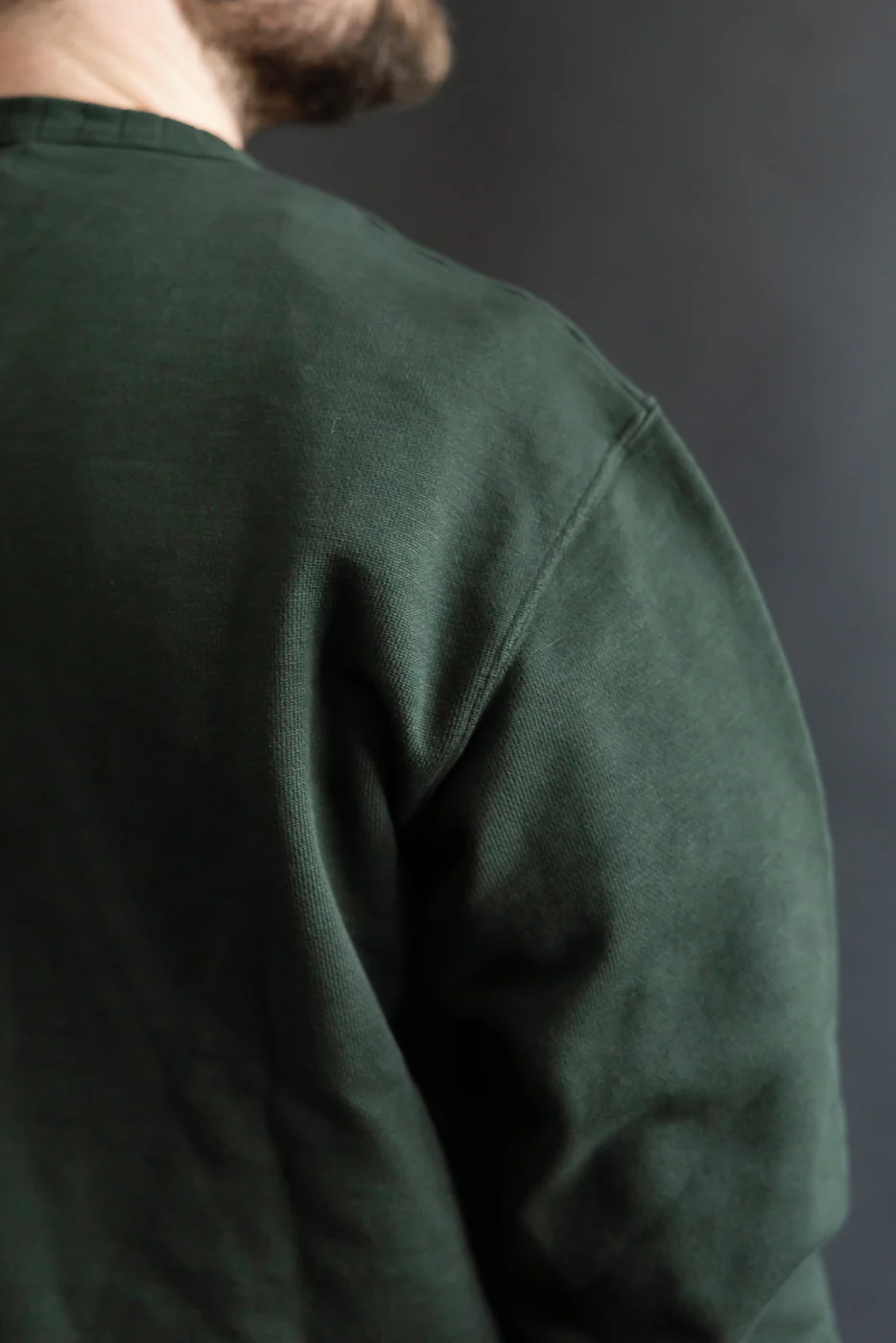 RFC01.401 - Textured Heavyweight Rugged Fleece Cotton Sweatshirt - Forest - Image 17