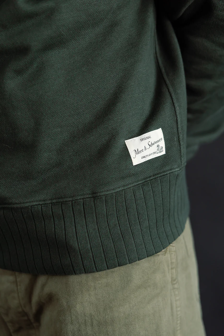 RFC01.401 - Textured Heavyweight Rugged Fleece Cotton Sweatshirt - Forest - Image 18