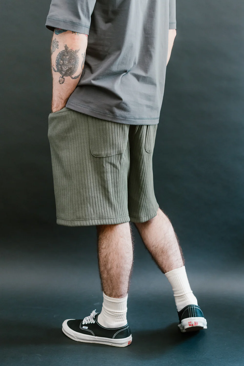 Rib Shorts - 140 Dark Clover - Image 14