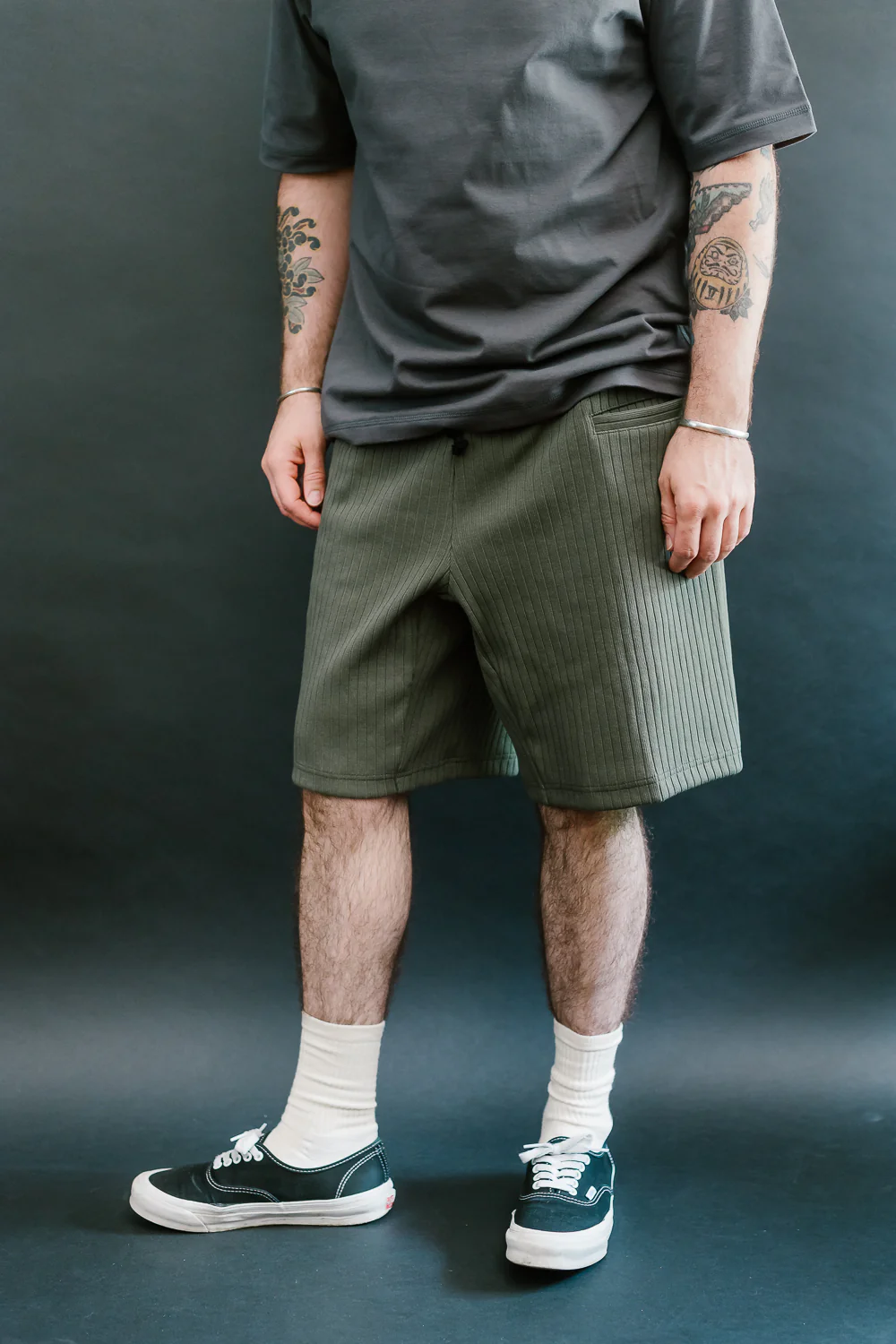Rib Shorts - 140 Dark Clover - Image 15