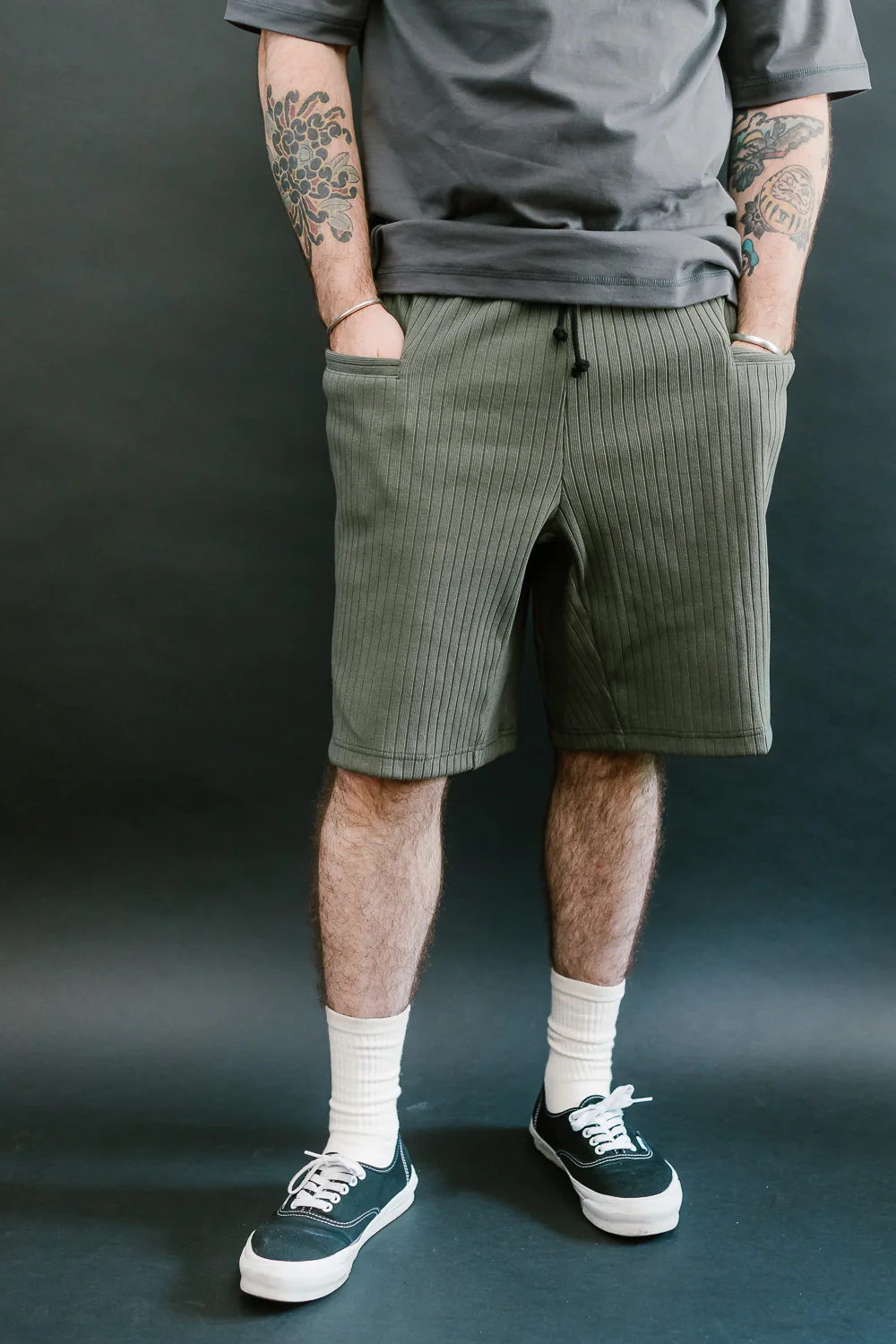 Rib Shorts - 140 Dark Clover - Image 9