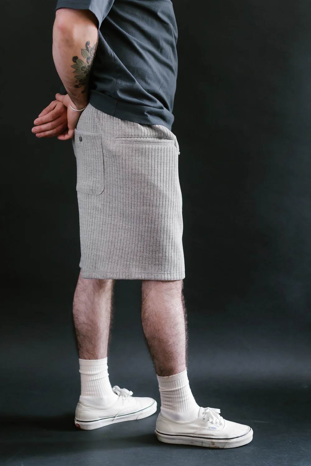 Rib Shorts - 44 Oatmeal - Image 11