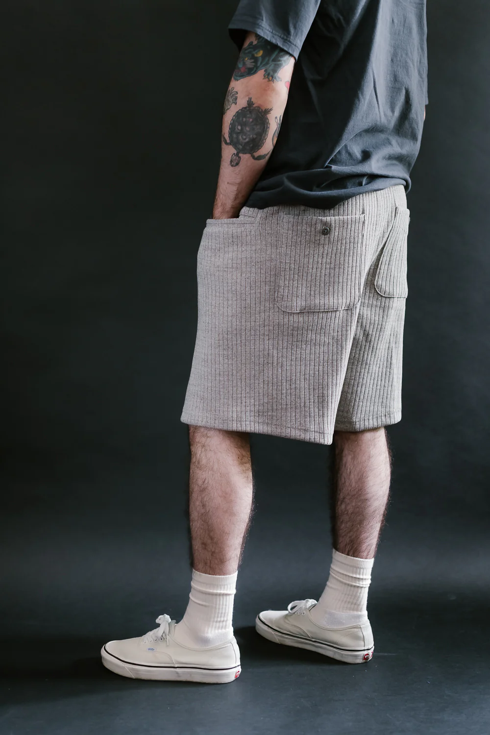 Rib Shorts - 44 Oatmeal - Image 13