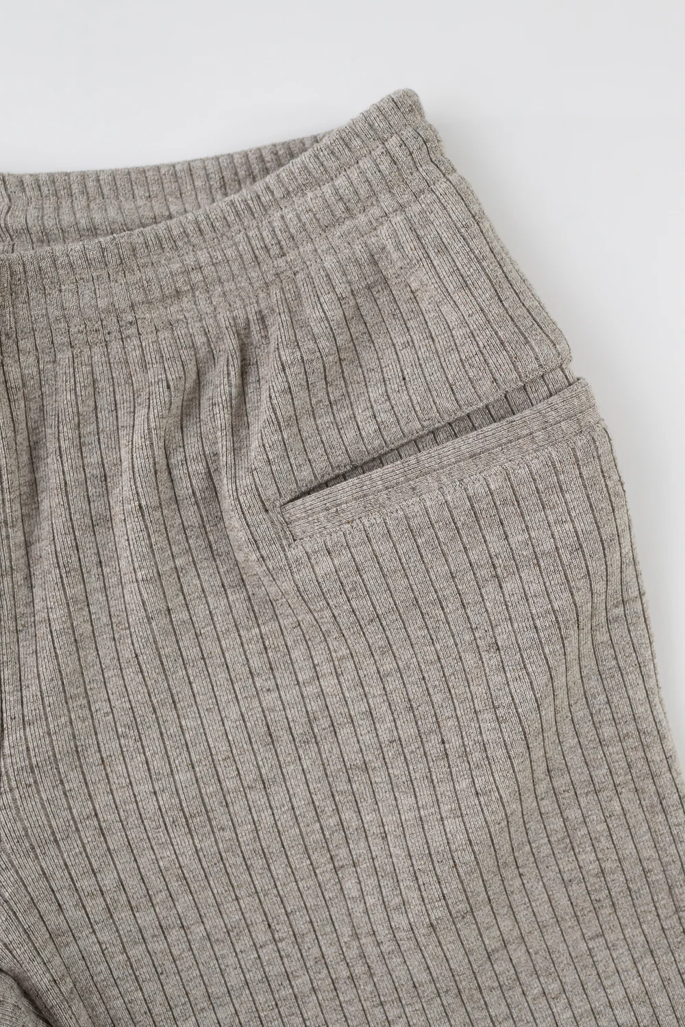 Rib Shorts - 44 Oatmeal - Image 3