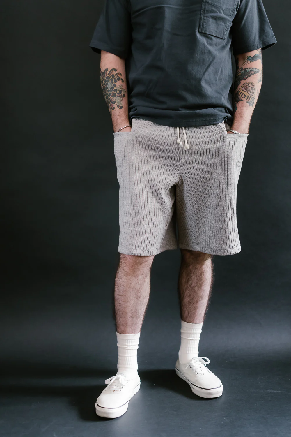 Rib Shorts - 44 Oatmeal - Image 9