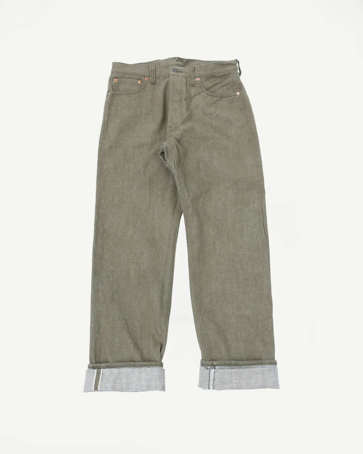 S0150GNX - 17oz Uguisu Denim - Regular Straight