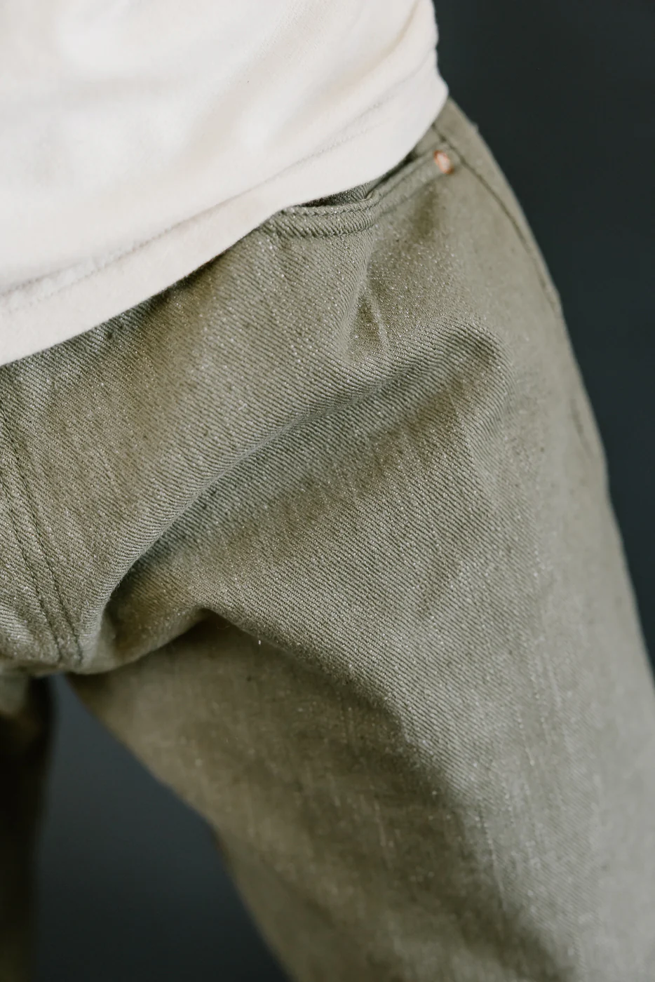S0150GNX - 17oz Uguisu Denim - Regular Straight - Image 19