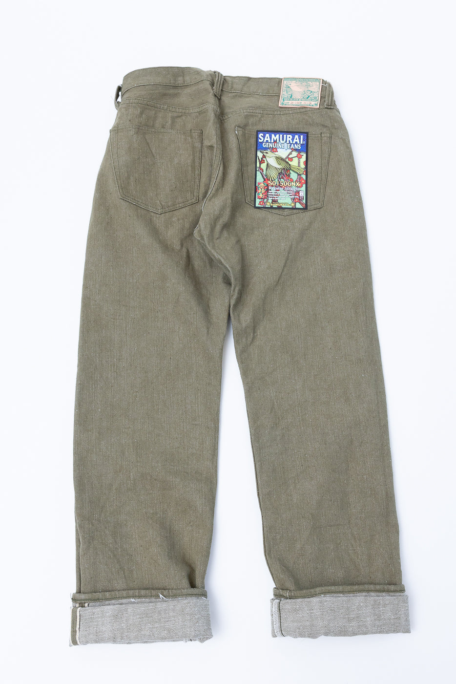 S0150GNX - 17oz Uguisu Denim - Regular Straight - Image 6