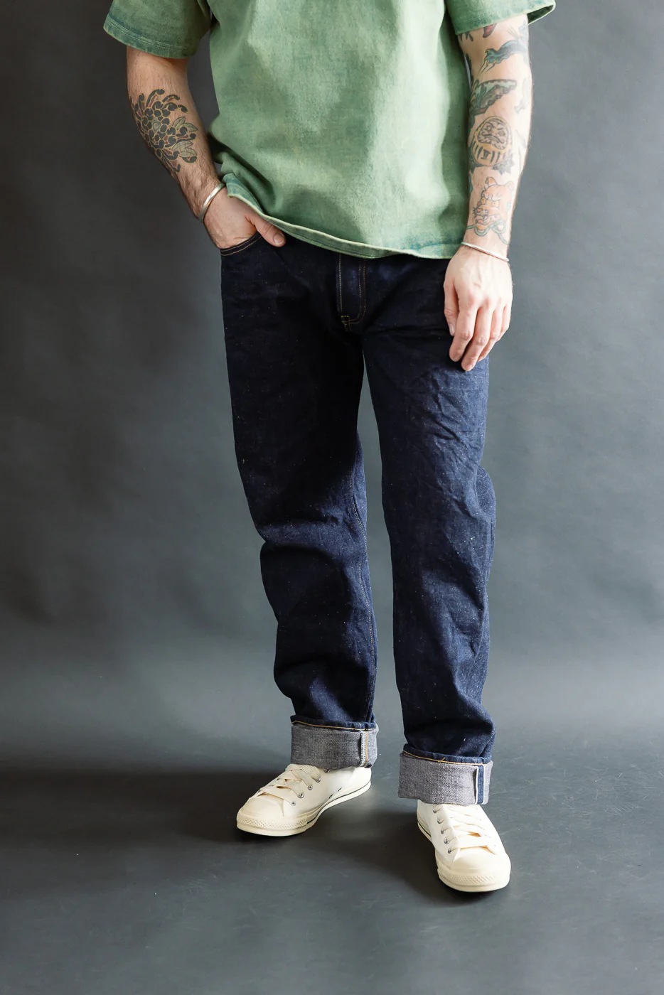 S500AX-SAKURA - 18oz "Ai-Plus-Sakura" Selvedge Jeans - Regular Straight - Image 11