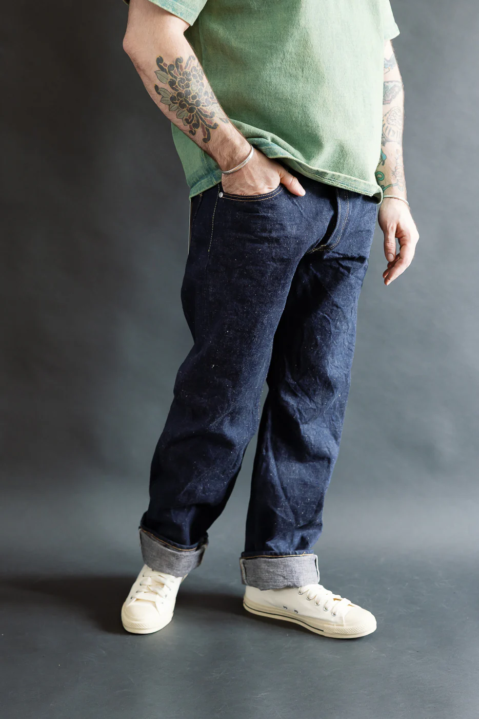 S500AX-SAKURA - 18oz "Ai-Plus-Sakura" Selvedge Jeans - Regular Straight - Image 12