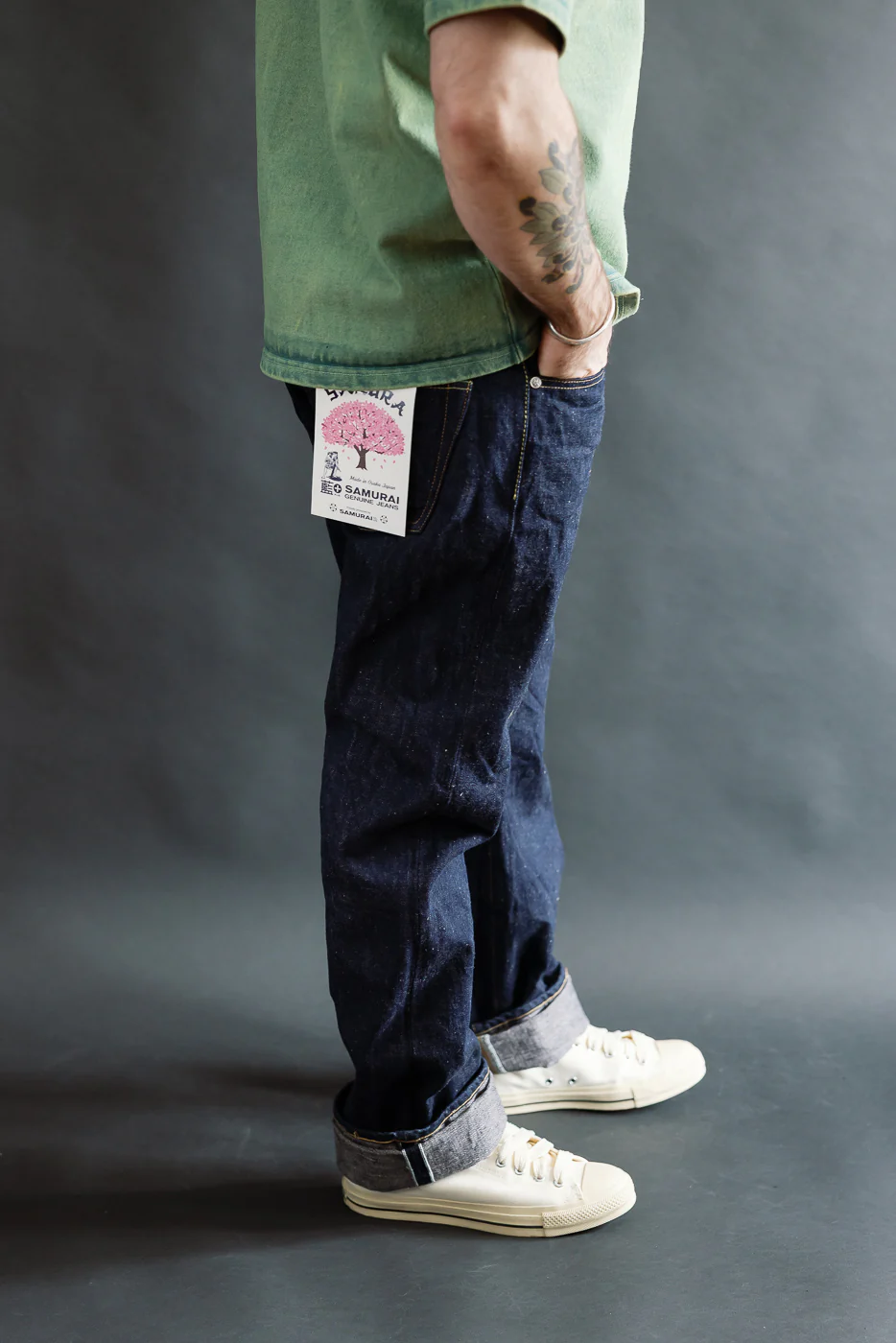 S500AX-SAKURA - 18oz "Ai-Plus-Sakura" Selvedge Jeans - Regular Straight - Image 13