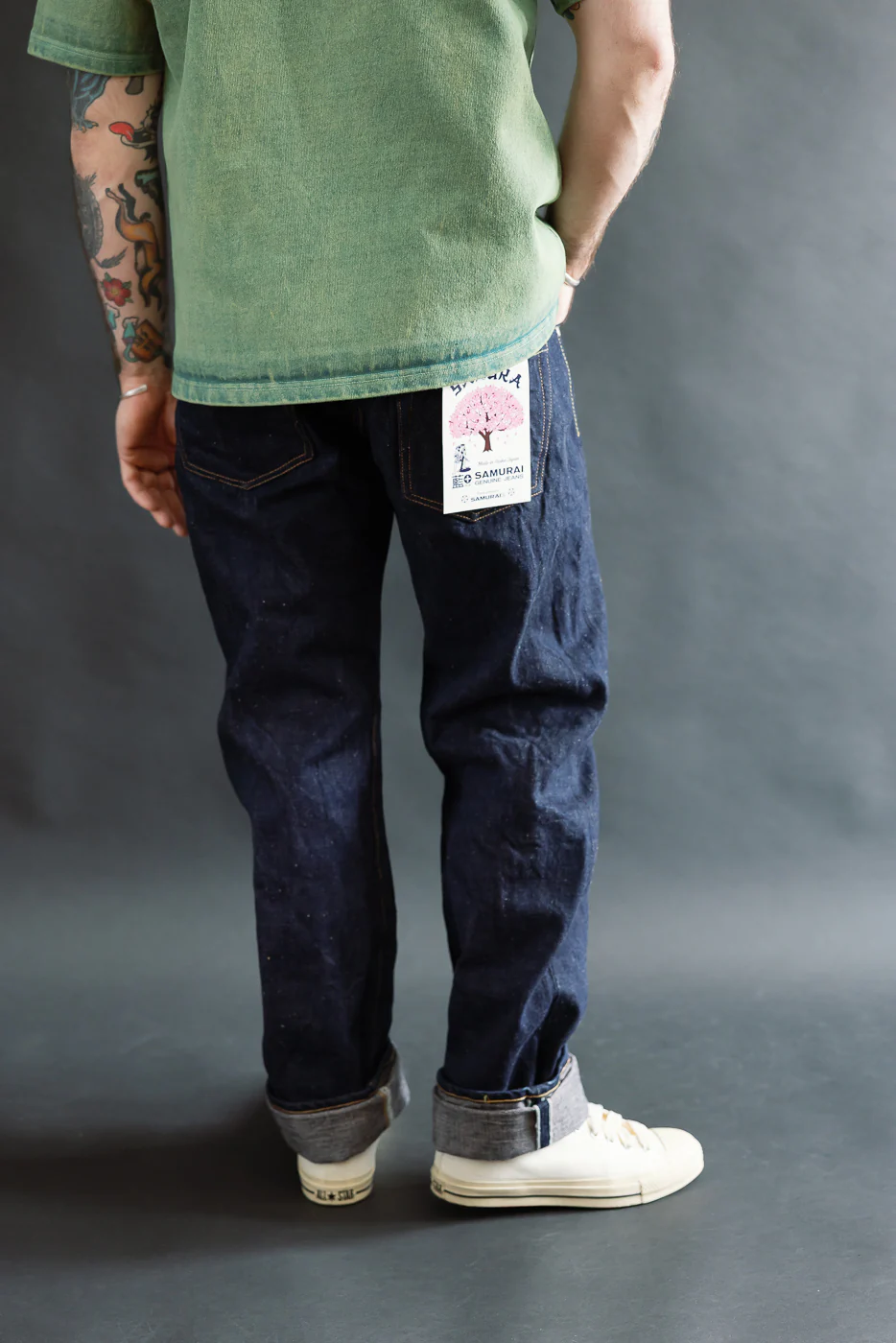 S500AX-SAKURA - 18oz "Ai-Plus-Sakura" Selvedge Jeans - Regular Straight - Image 14