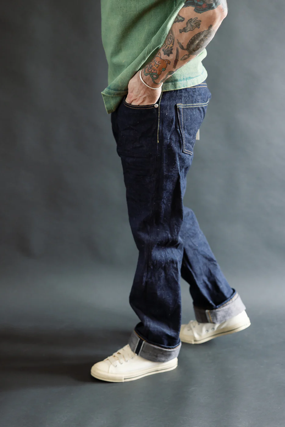 S500AX-SAKURA - 18oz "Ai-Plus-Sakura" Selvedge Jeans - Regular Straight - Image 16