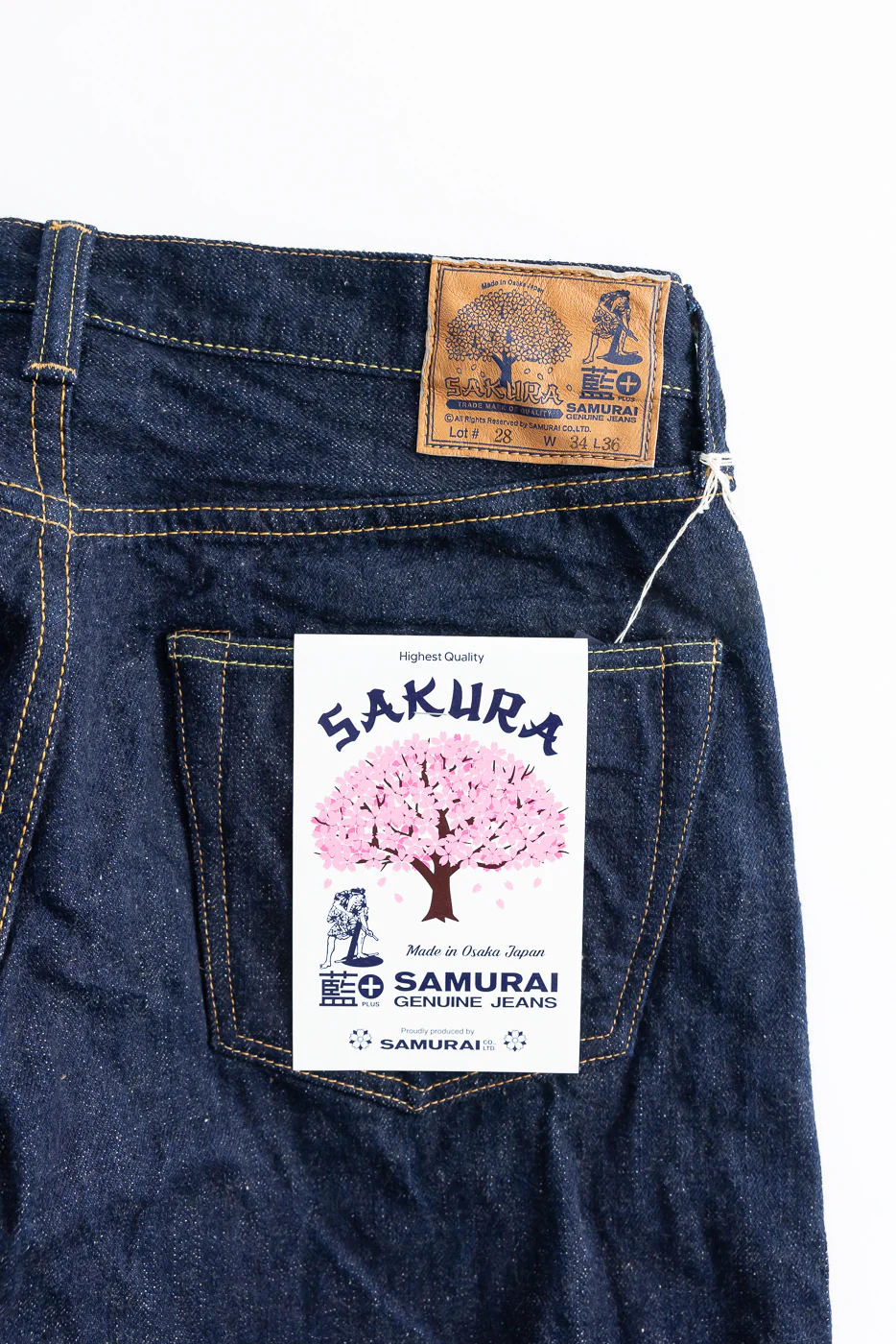 S500AX-SAKURA - 18oz "Ai-Plus-Sakura" Selvedge Jeans - Regular Straight - Image 2