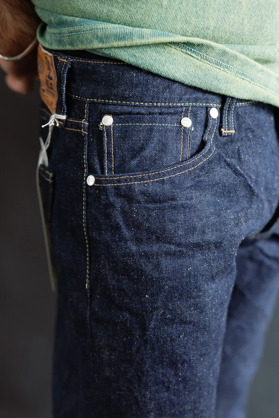 S500AX-SAKURA - 18oz "Ai-Plus-Sakura" Selvedge Jeans - Regular Straight - Image 20