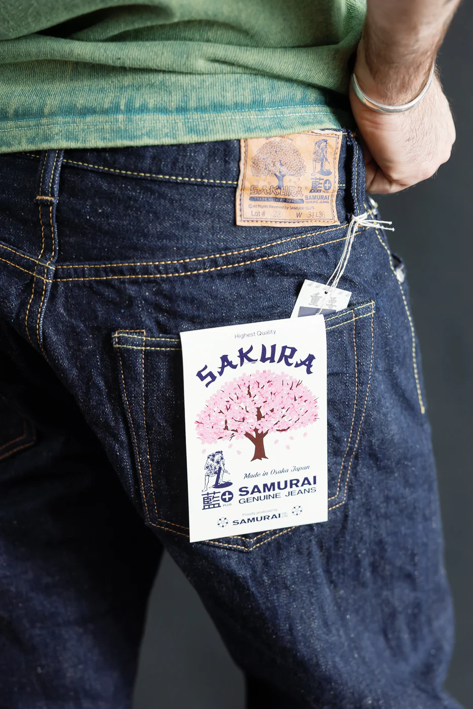S500AX-SAKURA - 18oz "Ai-Plus-Sakura" Selvedge Jeans - Regular Straight - Image 21