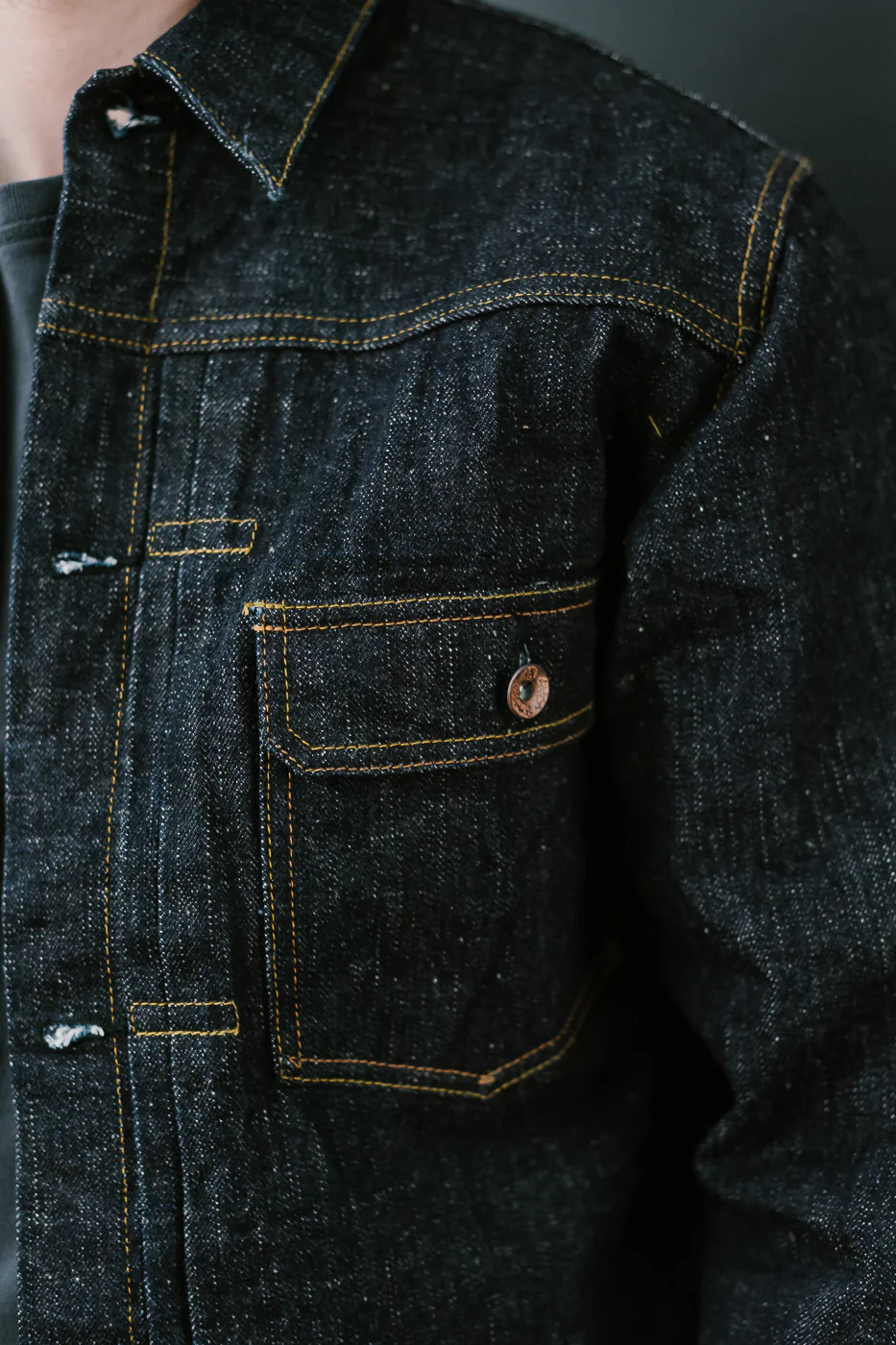 S556VX - 17oz Zero+ Model Type I Denim Jacket T-Back Spec - Indigo - Image 23