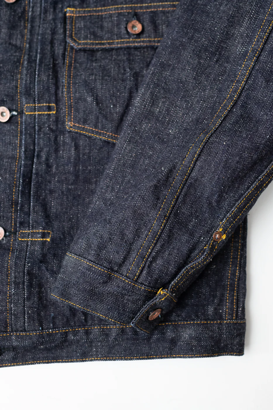 S556VX - 17oz Zero+ Model Type I Denim Jacket T-Back Spec - Indigo - Image 4