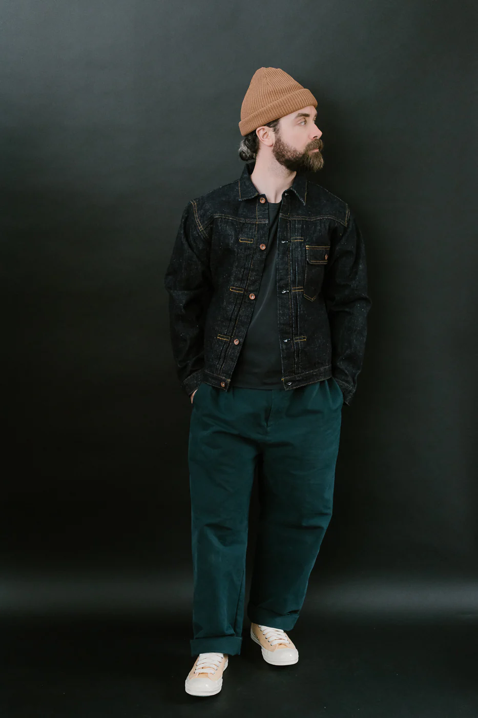 S556VX - 17oz Zero+ Model Type I Denim Jacket T-Back Spec - Indigo - Image 9