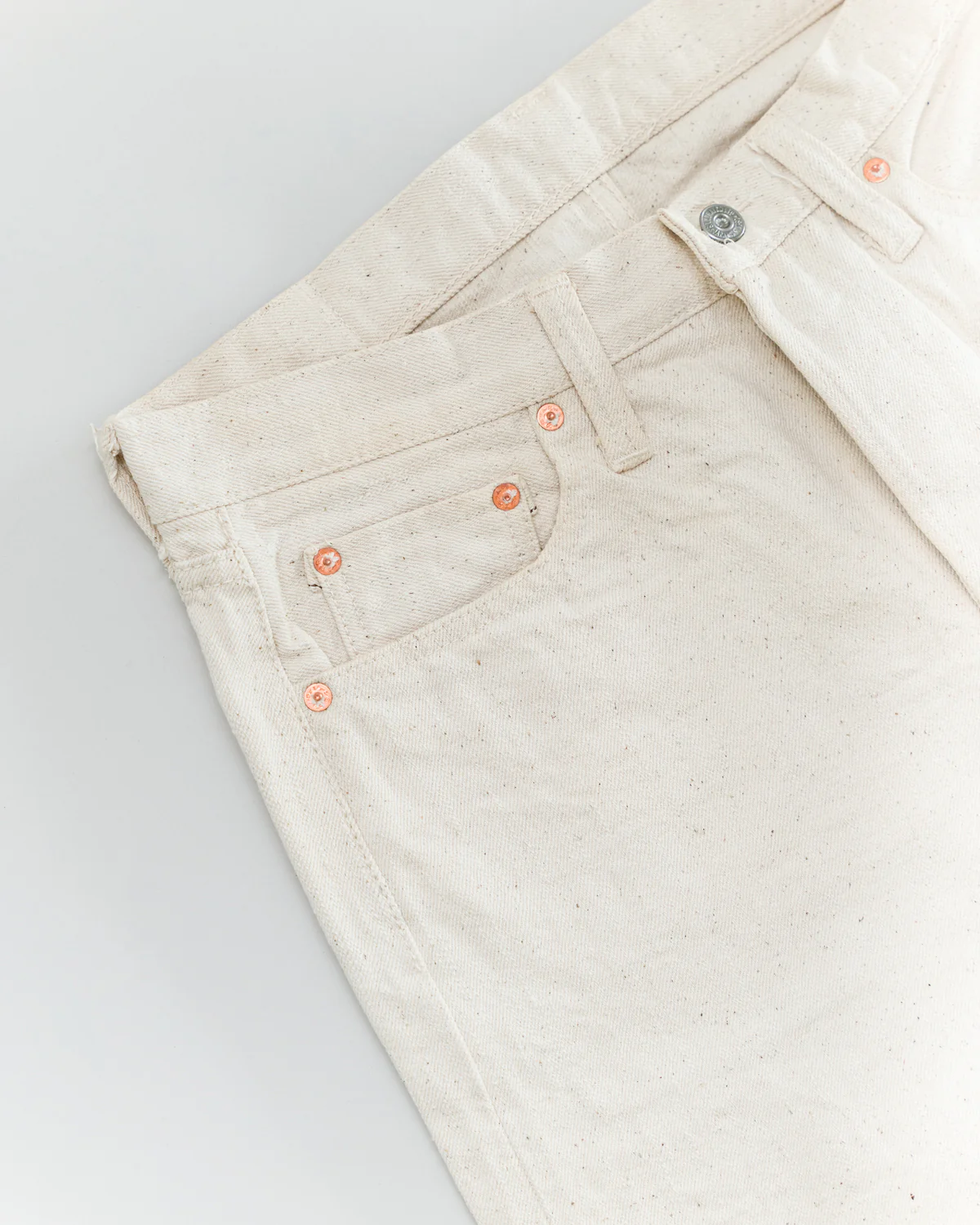 S710SC-KI - 18oz Ecru Selvedge Jeans - Slim Tapered - Image 8