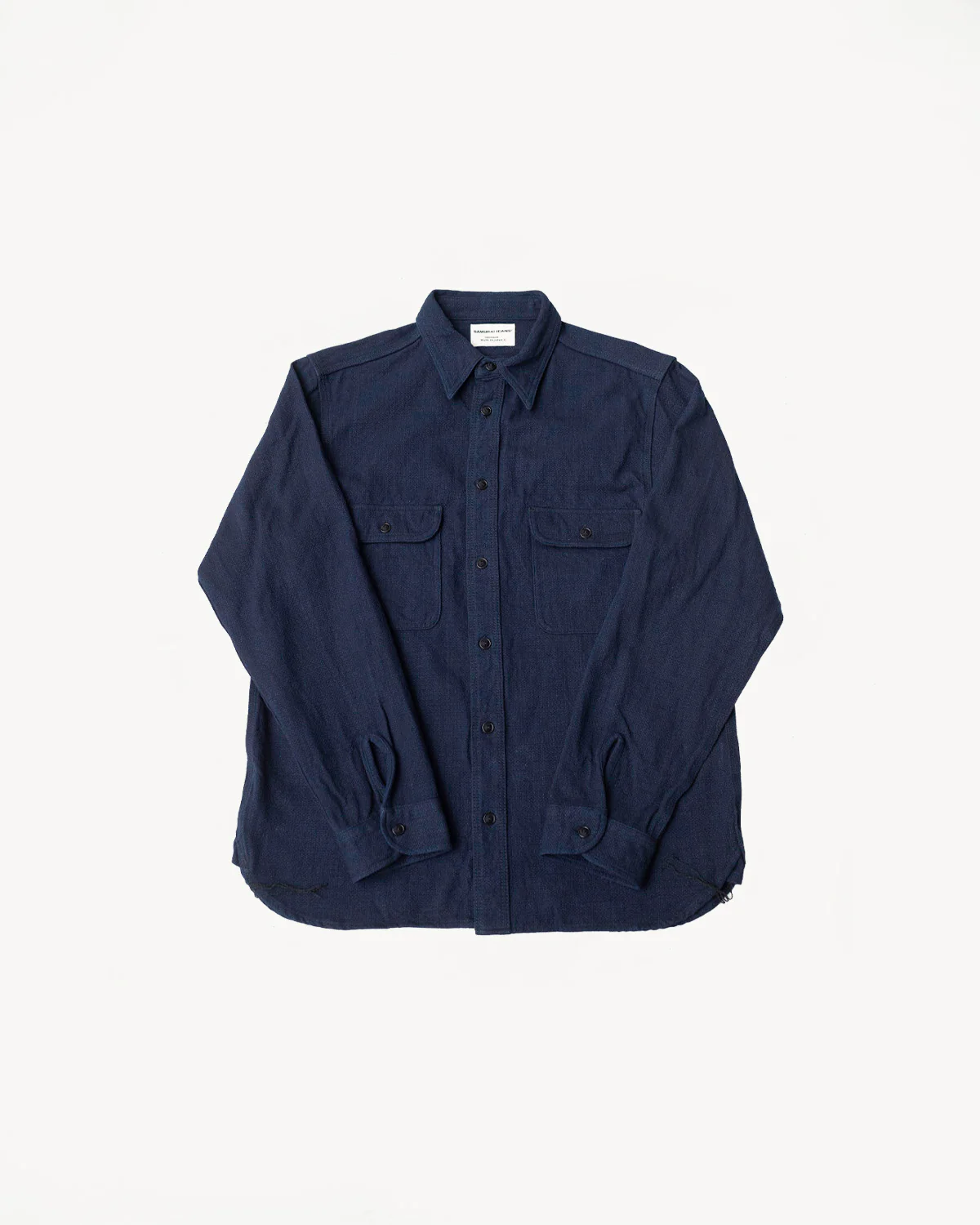 SAK24-01W - Spotted Work Shirt - Natural Indigo
