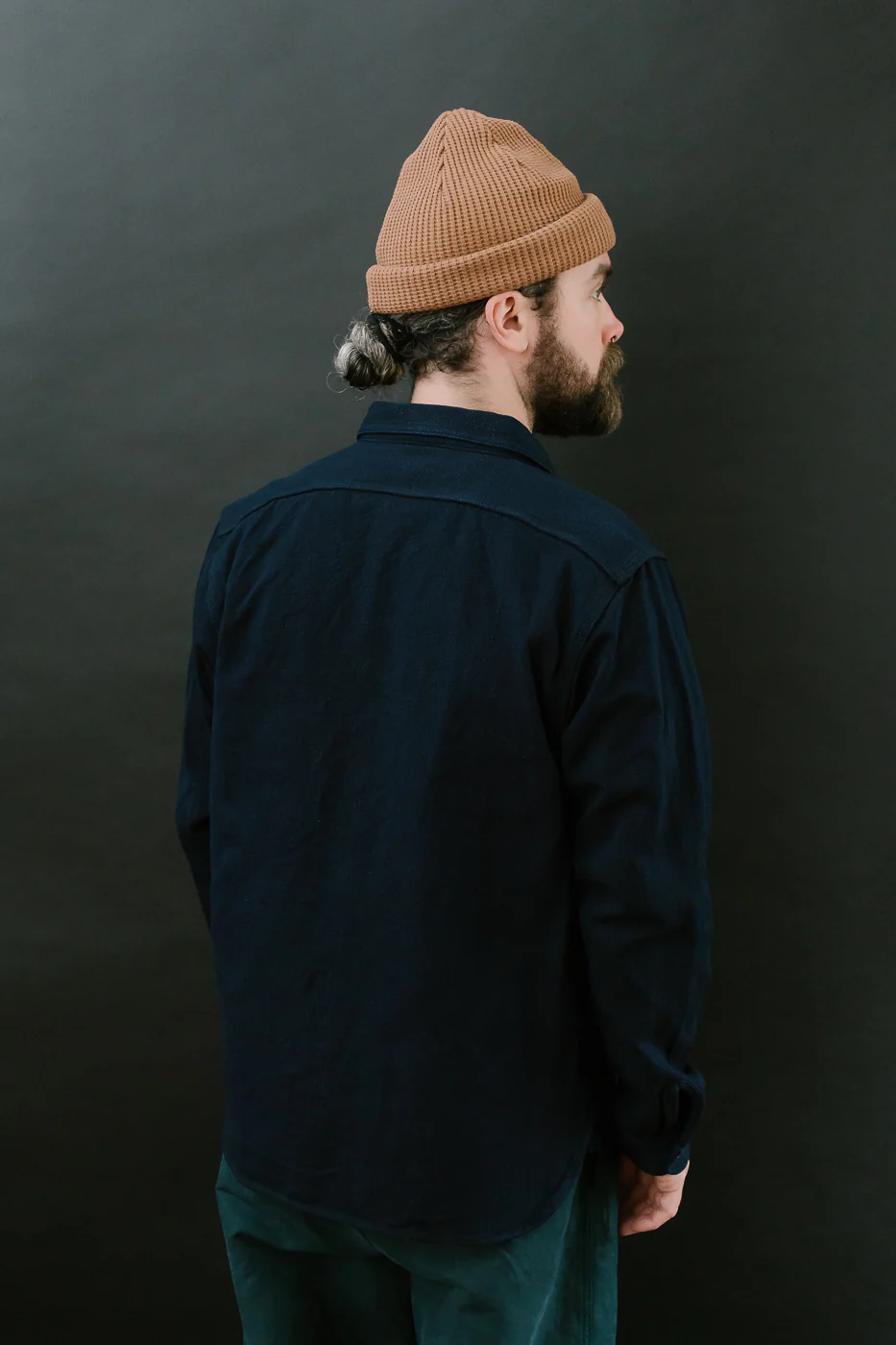 SAK24-01W - Spotted Work Shirt - Natural Indigo - Image 12