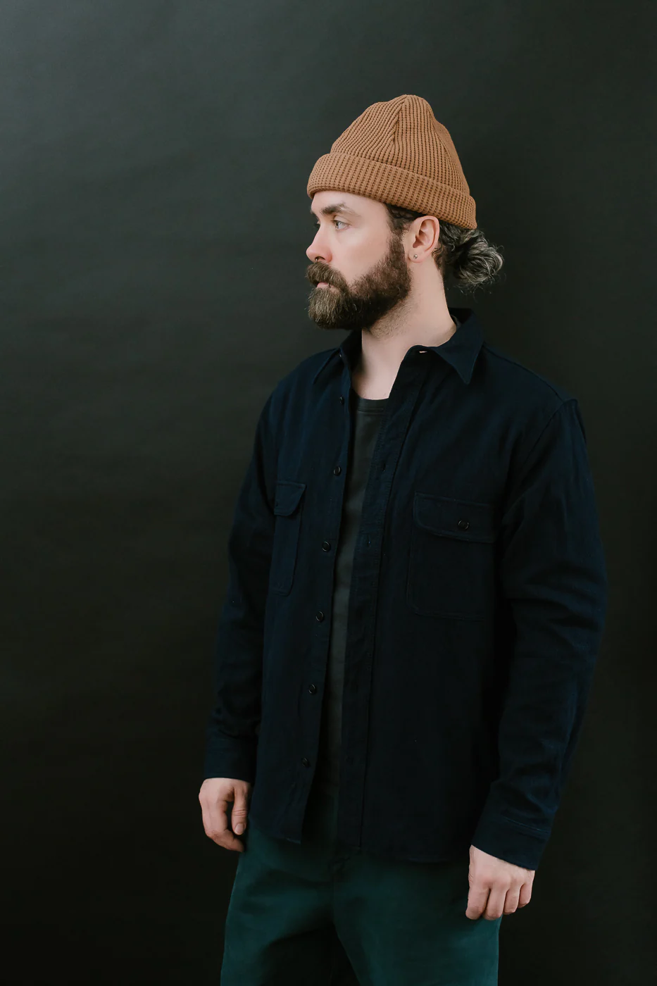 SAK24-01W - Spotted Work Shirt - Natural Indigo - Image 14