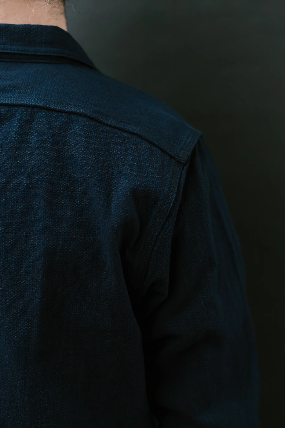 SAK24-01W - Spotted Work Shirt - Natural Indigo - Image 19