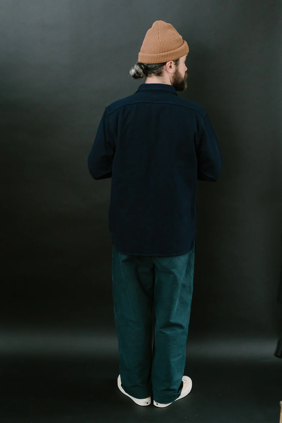 SAK24-01W - Spotted Work Shirt - Natural Indigo - Image 9