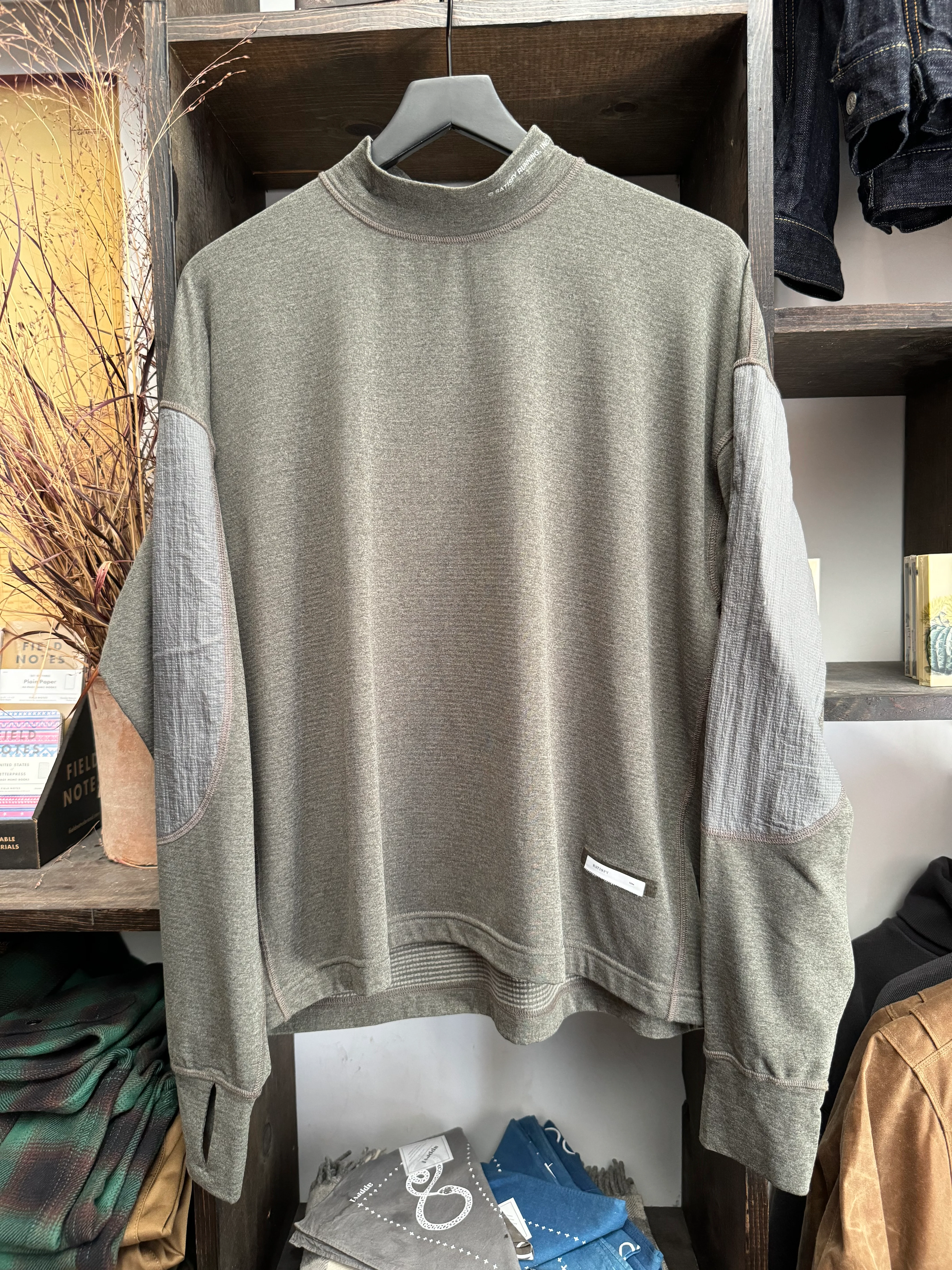 Satisfy Running Recycled Ghostfleece Long Sleeve - Olive