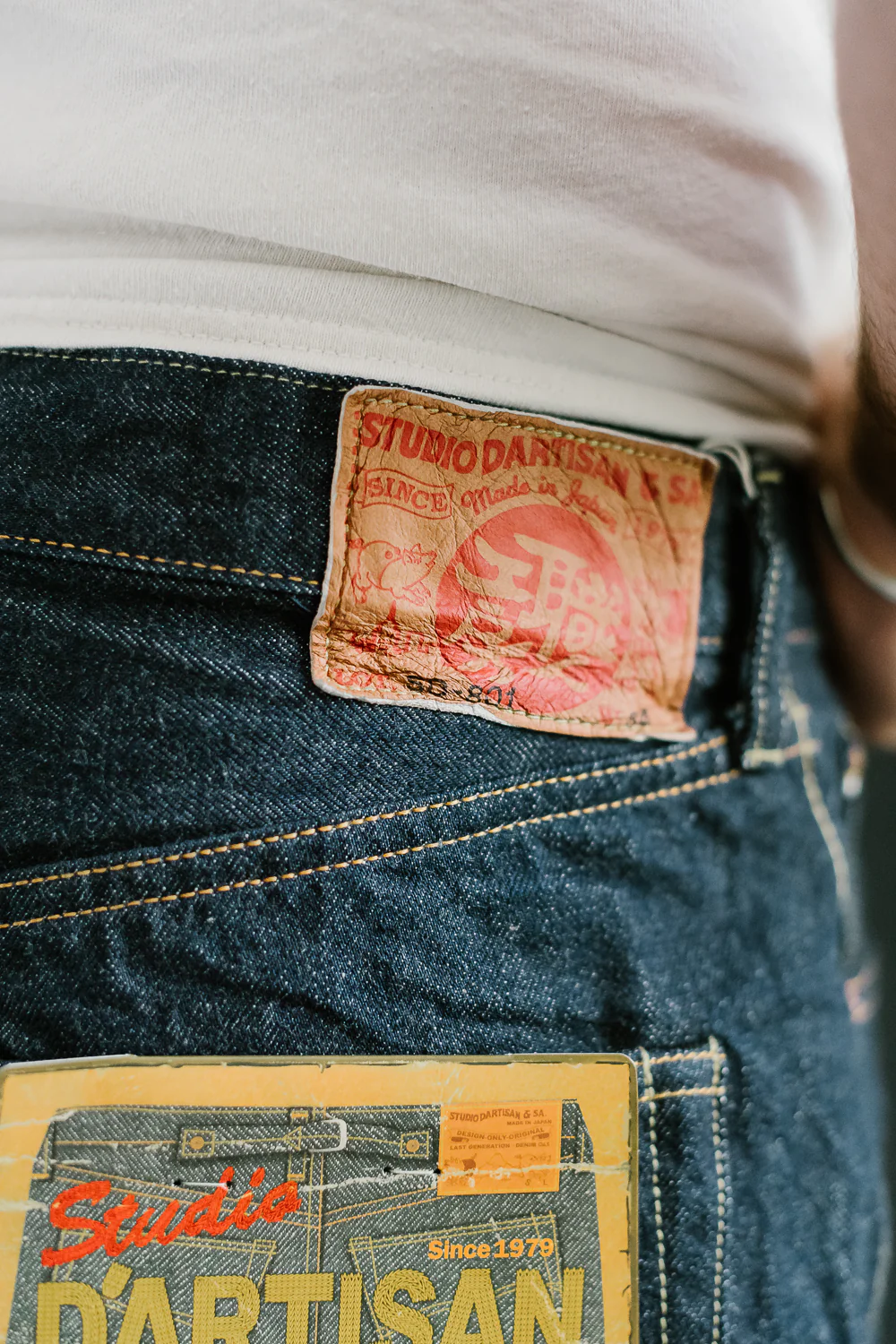 SD-801S - 15oz Selvedge Jeans Regular Straight - Natural Indigo O/W - Image 20
