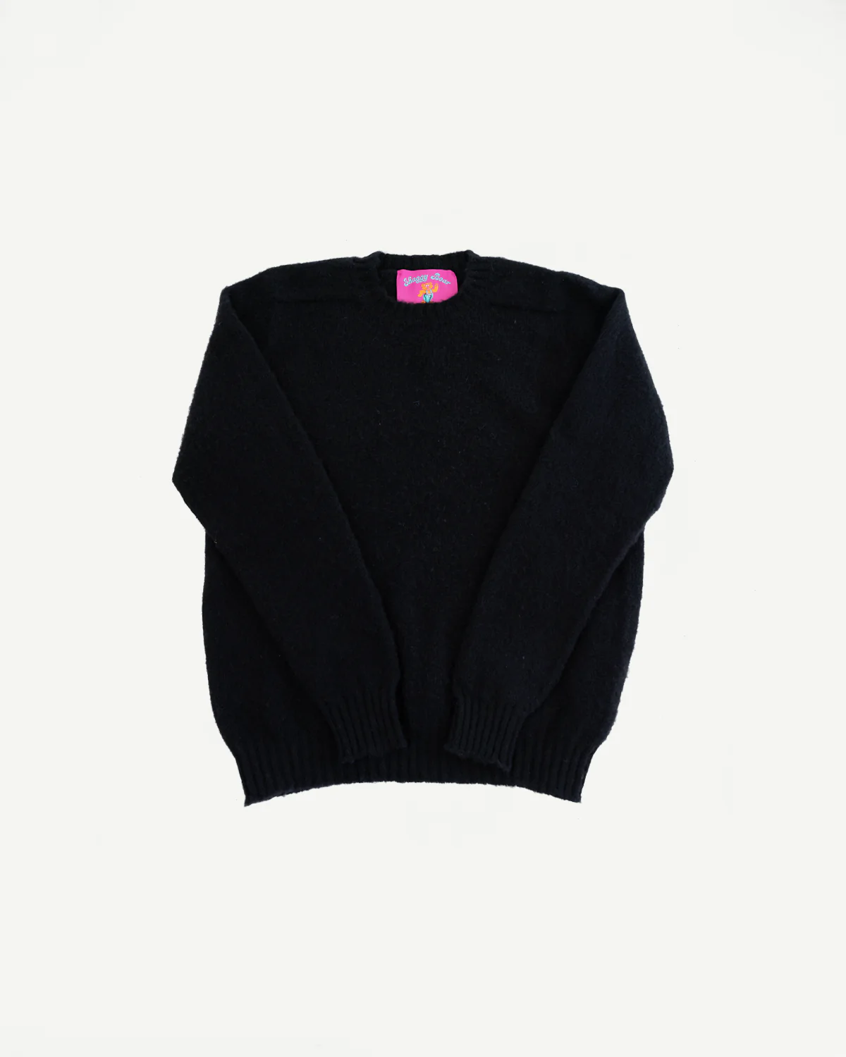 Shaggy Bear Pullover - Black