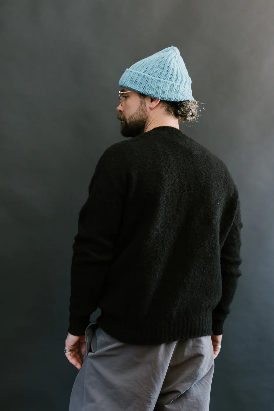 Shaggy Bear Pullover - Black - Image 11