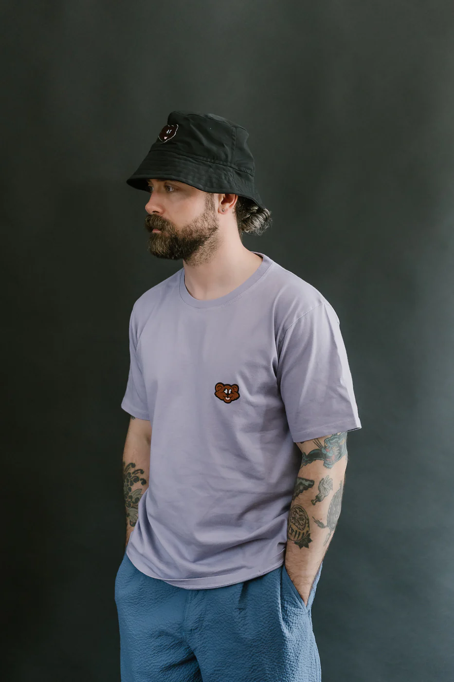 Shaggy Bear T-Shirt - Violet Dreams - Image 10